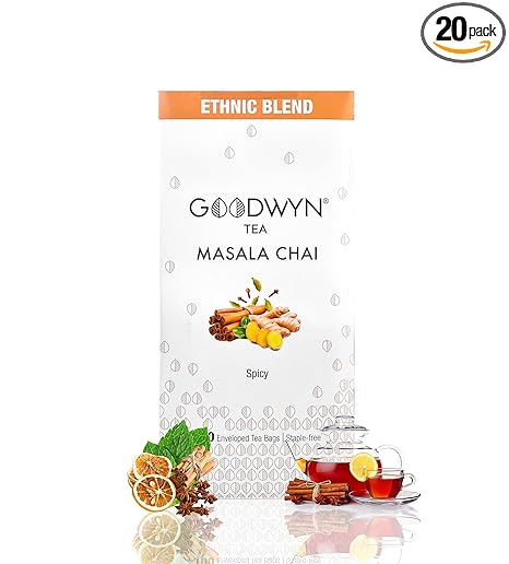 Masala Chai, Classic Black Tea with Traditional Indian Spices,100 Tea Bags 