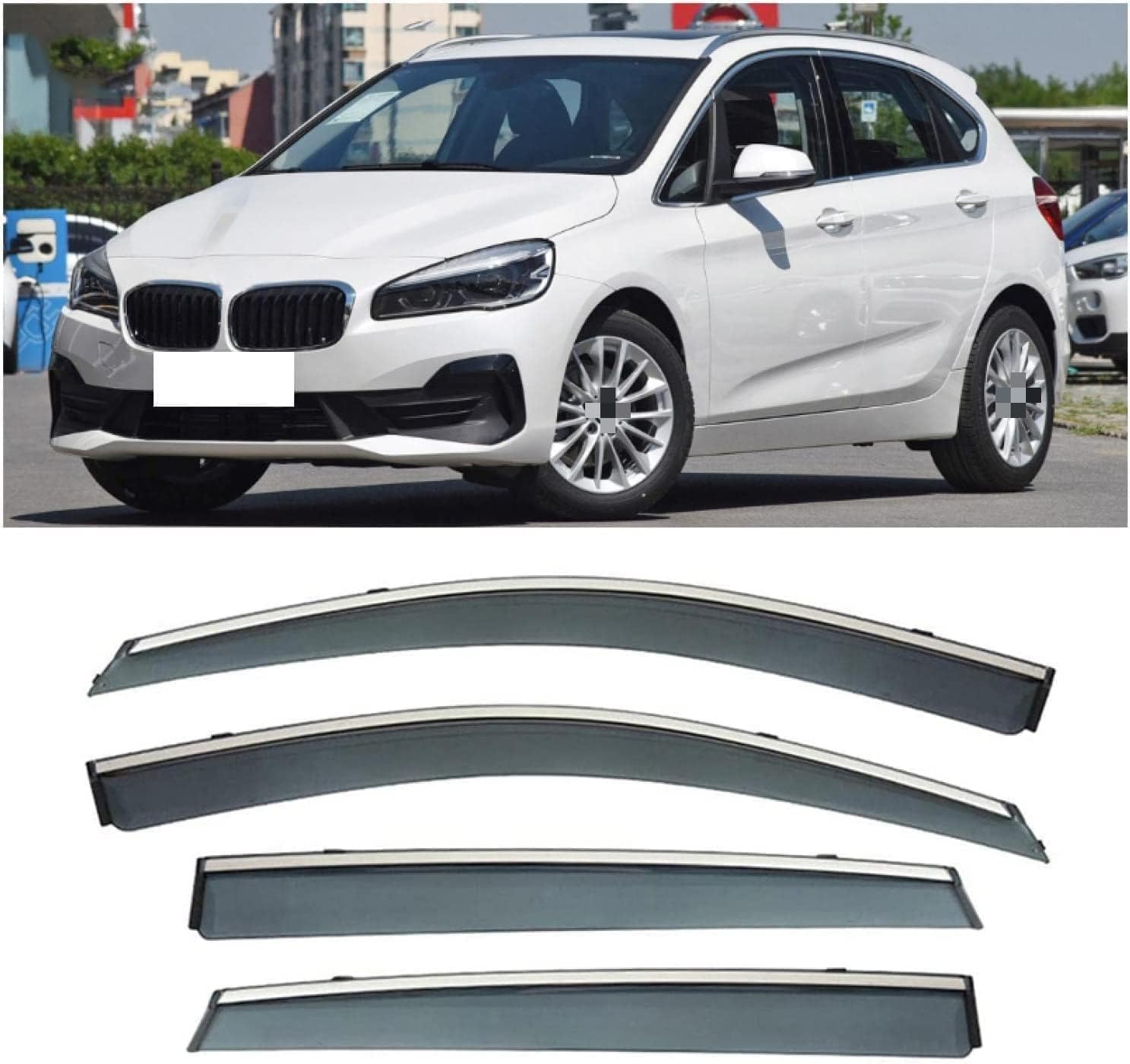 WeiYH Wind Deflectors for BMW F45 2017-2022, Keep Your Car Ventilated in Rain Car Rain Guard Shield Stick-on Fitment Weathershields