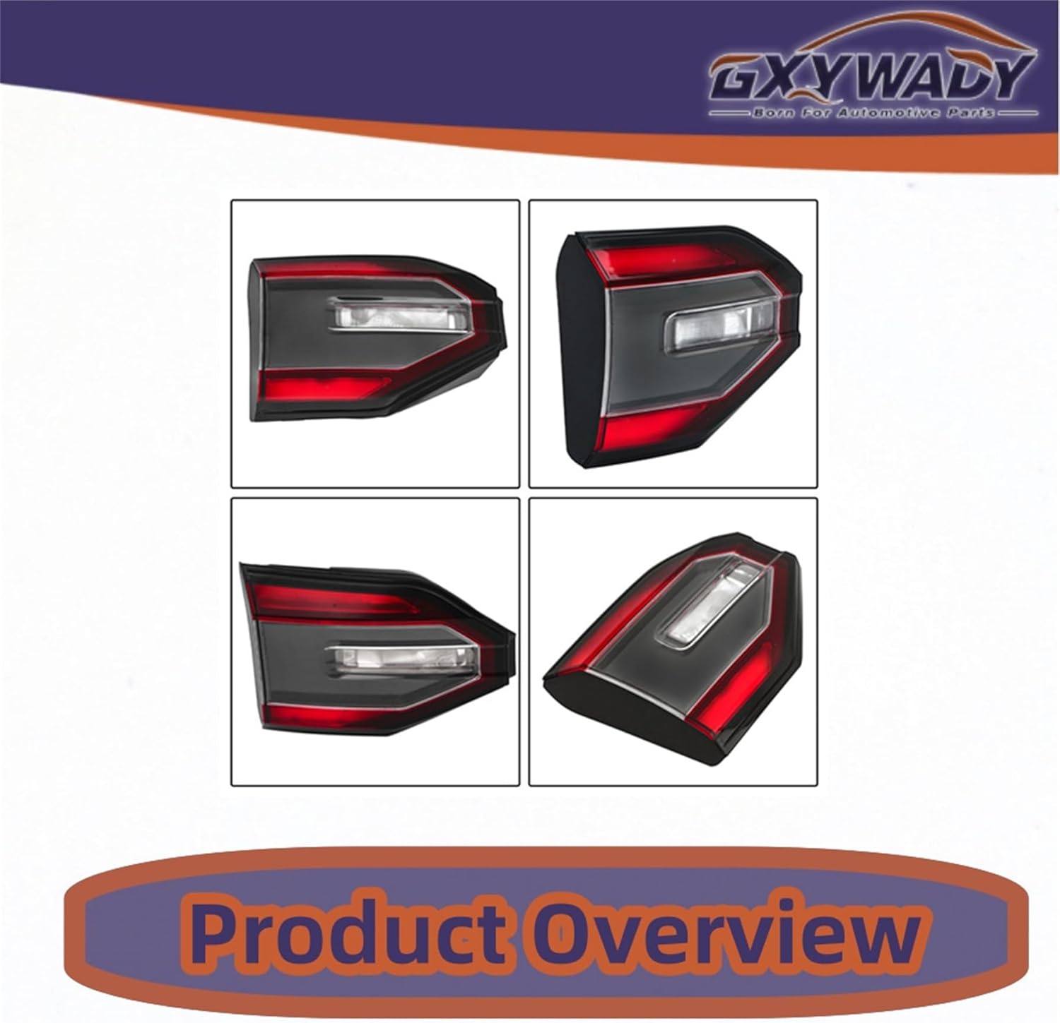 GXYWADY Driver Left Side Tail Light Assembly Replacement for Pilot 2023 2024 2025 Halogen Tail Lamps Assembly