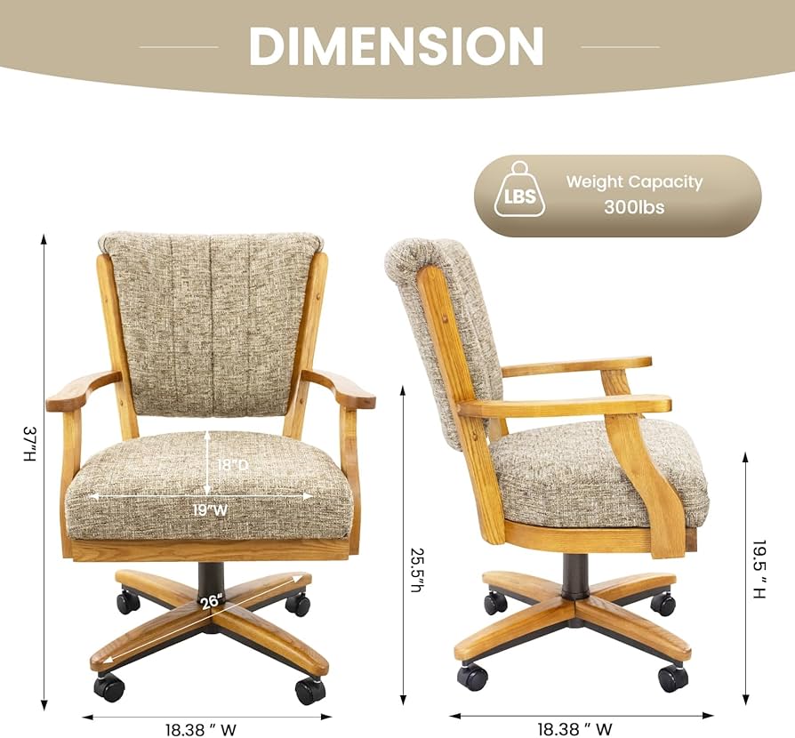 Amazon.com - Chromcraft Set of 4 Rolling Chairs, Swivel Tilt