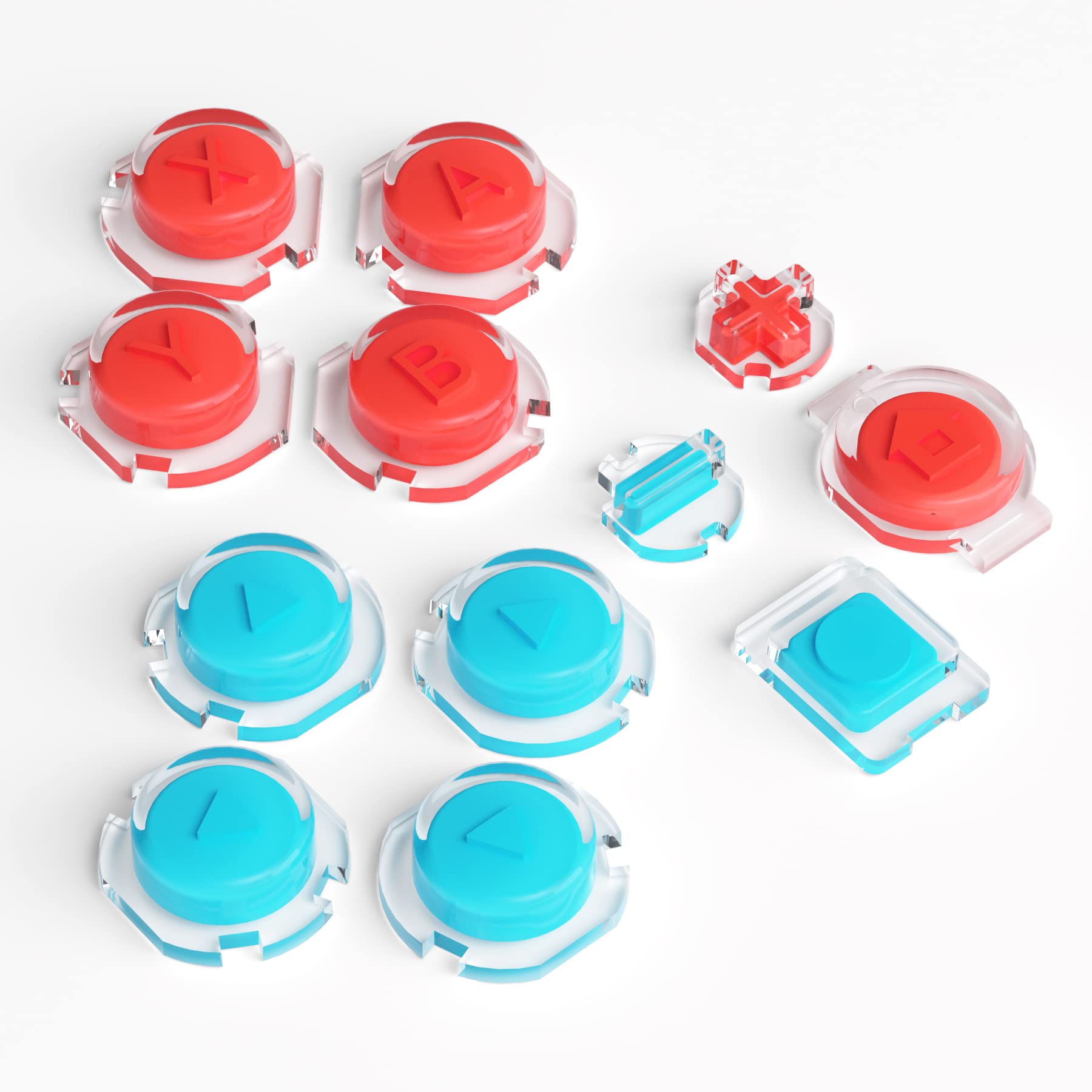 しゅーくりーむ　Nintendo Switch 　ジャック品 Amazon.com: eXtremeRate Replacement Two-Tone Jelly Buttons for