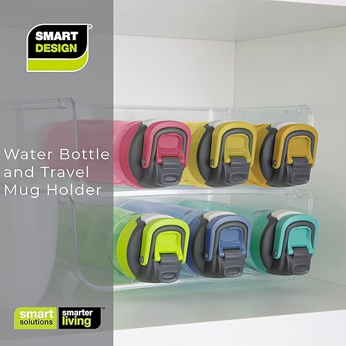 Miniatura 6 de Smart Design Soporte para botellas – Capacidad para 25.4 fl oz – Plástico libre de BPA – para cocteleras, acero inoxidable, vino, refrigerador –