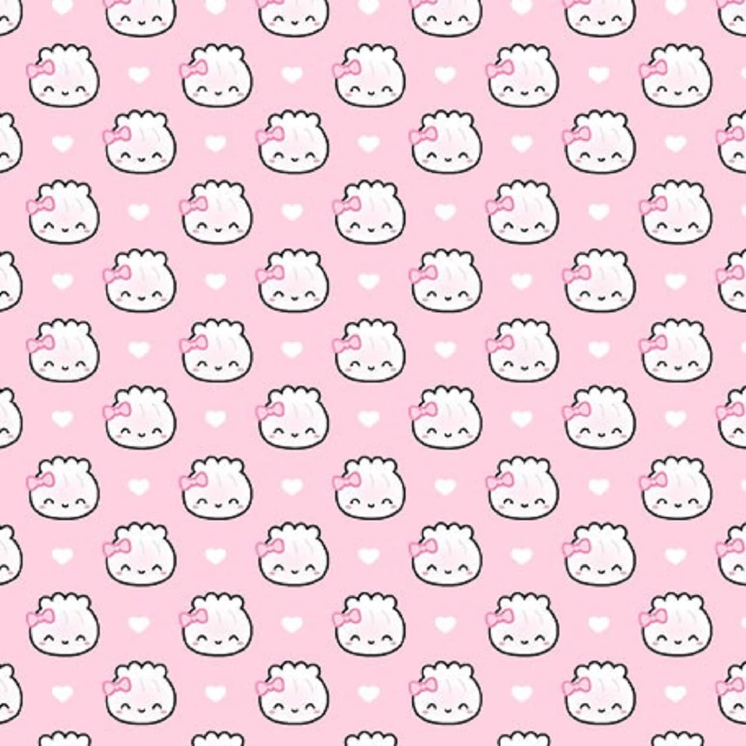 Michael Miller The Dimsum Steam Team Steamie in Pink Pink, Fabric by The Yard