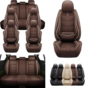 Custom Fit Car Seat Covers For Honda Odyssey 2000-2023 – Full Set 7-Seater Leather Covers, Waterproof & Wear-Resistant (Black)