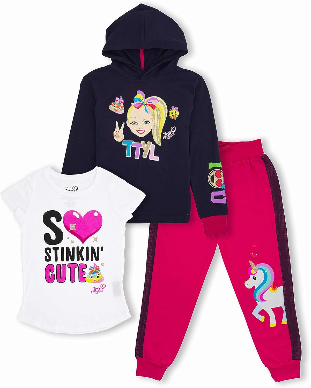 JoJo Siwa Unicorn 3-Piece Athleisure Outfit Set for Jordan Ubuy