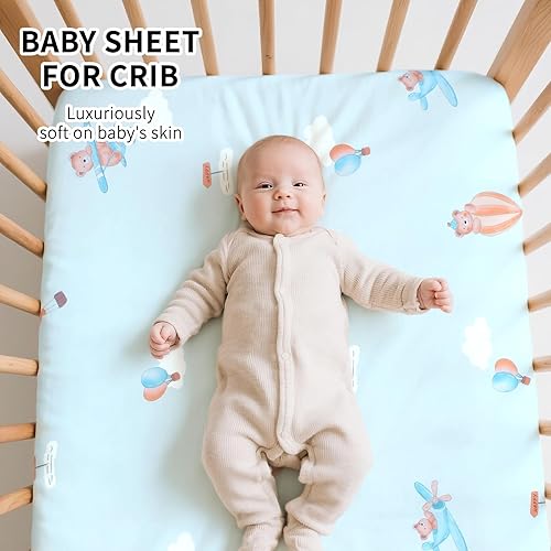 Miniatura 4 de Cloele Sábana bajera ajustable de calabaza de Halloween para cuna, para niños y niñas, 1 paquete, sábana acogedora para colchones estándar para cuna