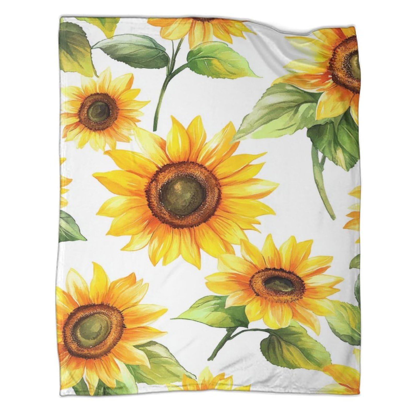 Couverture flanelle chaude et légère à motif Helianthus Annuus 3D