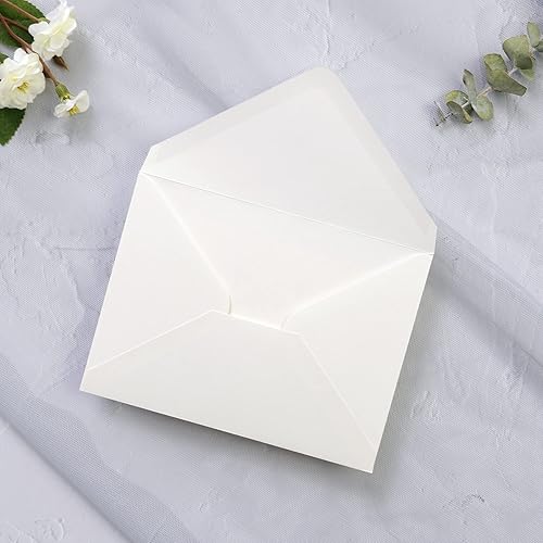 Miniatura 4 de PONATIA Paquete de 50 sobres A1, sobres marfil de 3.62 x 5.2 pulgadas, perfectos para tarjetas de boda, tarjetas de confirmación, tarjetas de