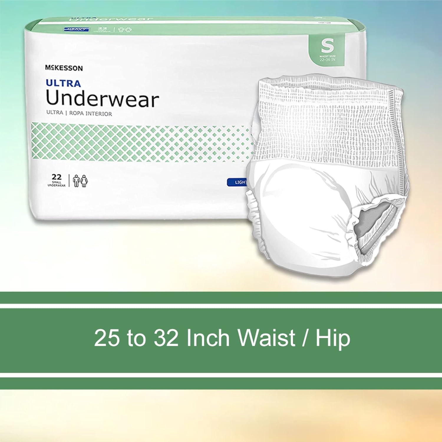 McKesson Ultra Disposable Underwear Pull On with Tear Away Seams Small, UWBSM, Heavy, 22 Ct : Health & Household