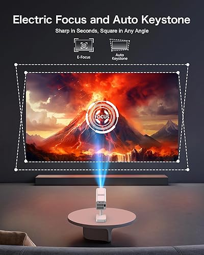 Miniatura 6 de Licencia de Netflix e integradoProyector inteligente WiFi PANSEBA con soporte telescópico, 4K compatible con 300 pulgadas, proyector de películas