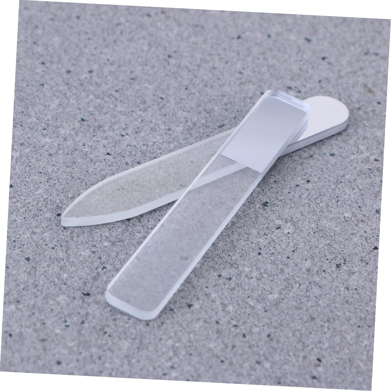 Healeved 6piezas Uñas De Cristal Profesional De Doble Cara Con Estuche Herramienta Para Pulido De Uñas Para Salones y Uso Personal