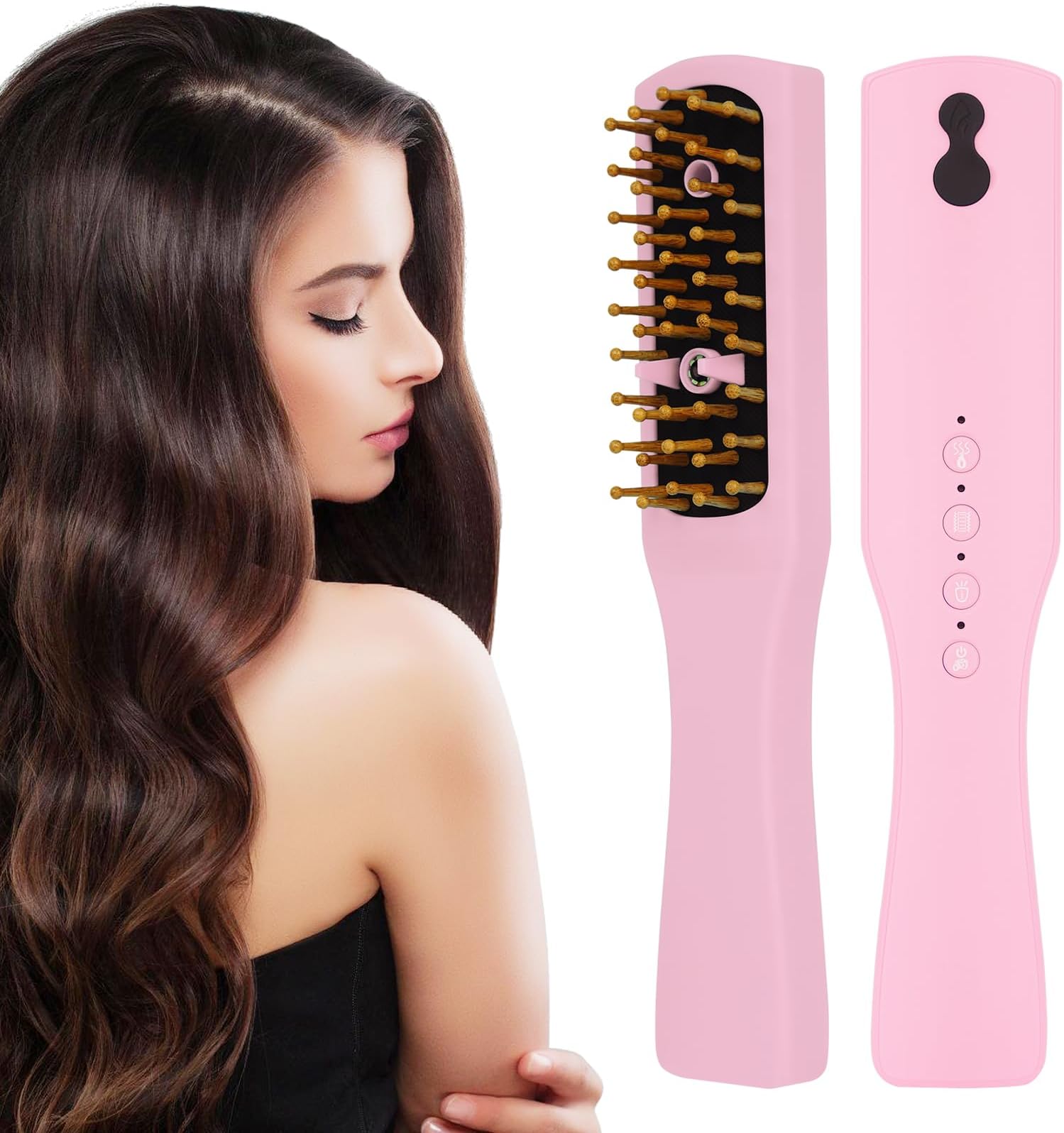Intelligent Visual Scalp Comb - Hair Comb with Camera, Ultrasonic Electric Hair Brush, Promote Hair Growth, HD Scalp Monitoring, Hair Oil Applicator, Water Mist Hydration Maintenance