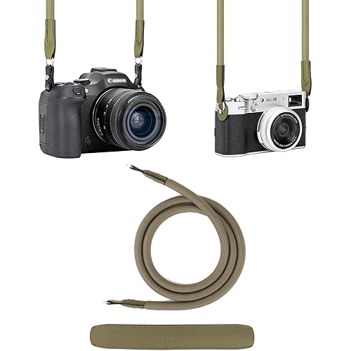 JJC 115cm Braided Rope Camera Strap, Soft Neck Shoulder Strap for Nikon Z50 Z9 Z8 Z7 Z6 Z5 D7500 D850 Canon R5 R6III R50V Sony A6300 A7III A7RV Fujifilm XE3 X100F XS10 & More DSLR Mirrorless - Green