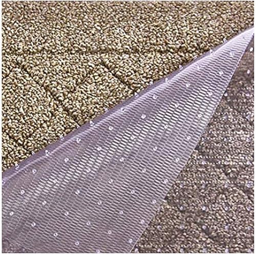 Miniatura 1 de RESILIA Protector de piso de alta resistencia para suelos de alfombras, antideslizante, transparente, vinilo de plástico, prisma transparente, 27