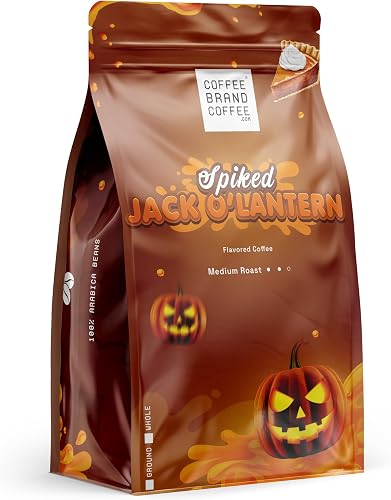 Spiked Jack-o'-Lantern Medium Roast Flavored Whole Bean Coffee Brand Coffee – Ri