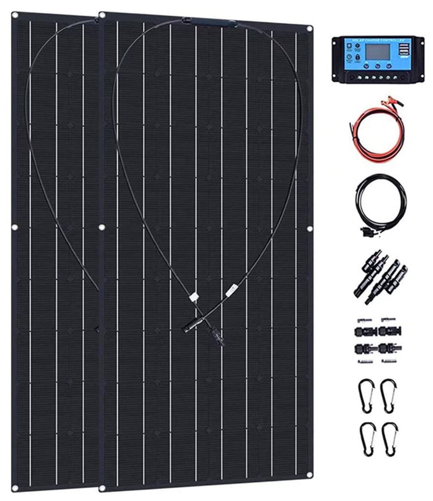 Pannello solare flessibile 600 W 1200 W monocristallino pieghevole, leggero e impermeabile, ad alta efficienza, caricatore solare per camper, barca, campeggio, furgone, vita fuori griglia