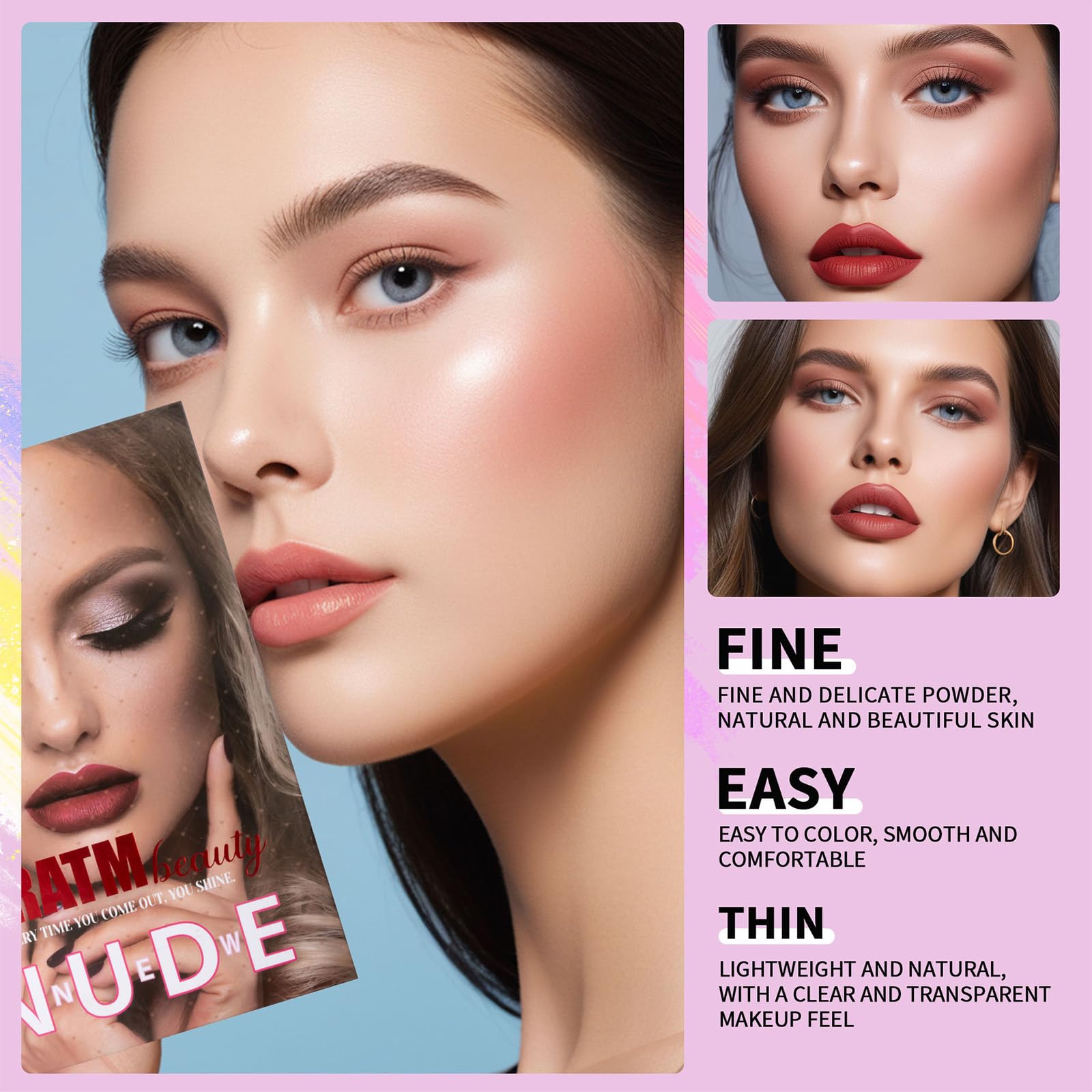 Kit Trucco Tutto in Uno Set Trucco Completo, Palette da 24 Ombretti, 6 Illuminanti, 6 Fard, 7 Contorni, Set Cosmetico Impermeabile a Lunga Durata e Facile da Applicare per un Look Perfetto