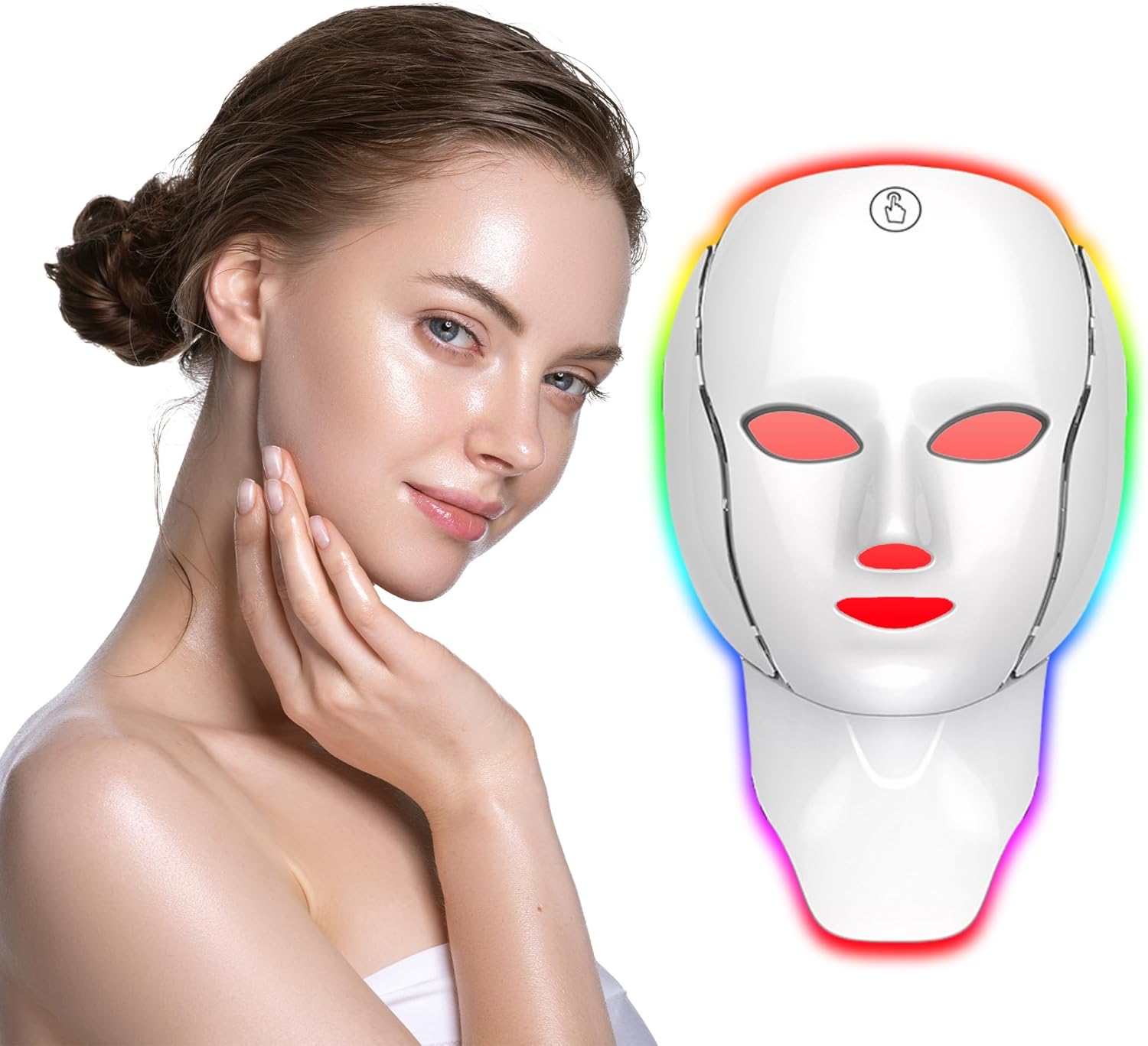 New Upgrades-LED Light Therapy Mask, 7 Colors Face Light Therapy SKin Care Anti Aging Skin Tightening Wrinkles Toning Mask New Upgrades-LED Light Therapy Mask, 7 Colors Face Light Therapy SKin Care Anti Aging Skin Tightening Wrinkles Toning Mask