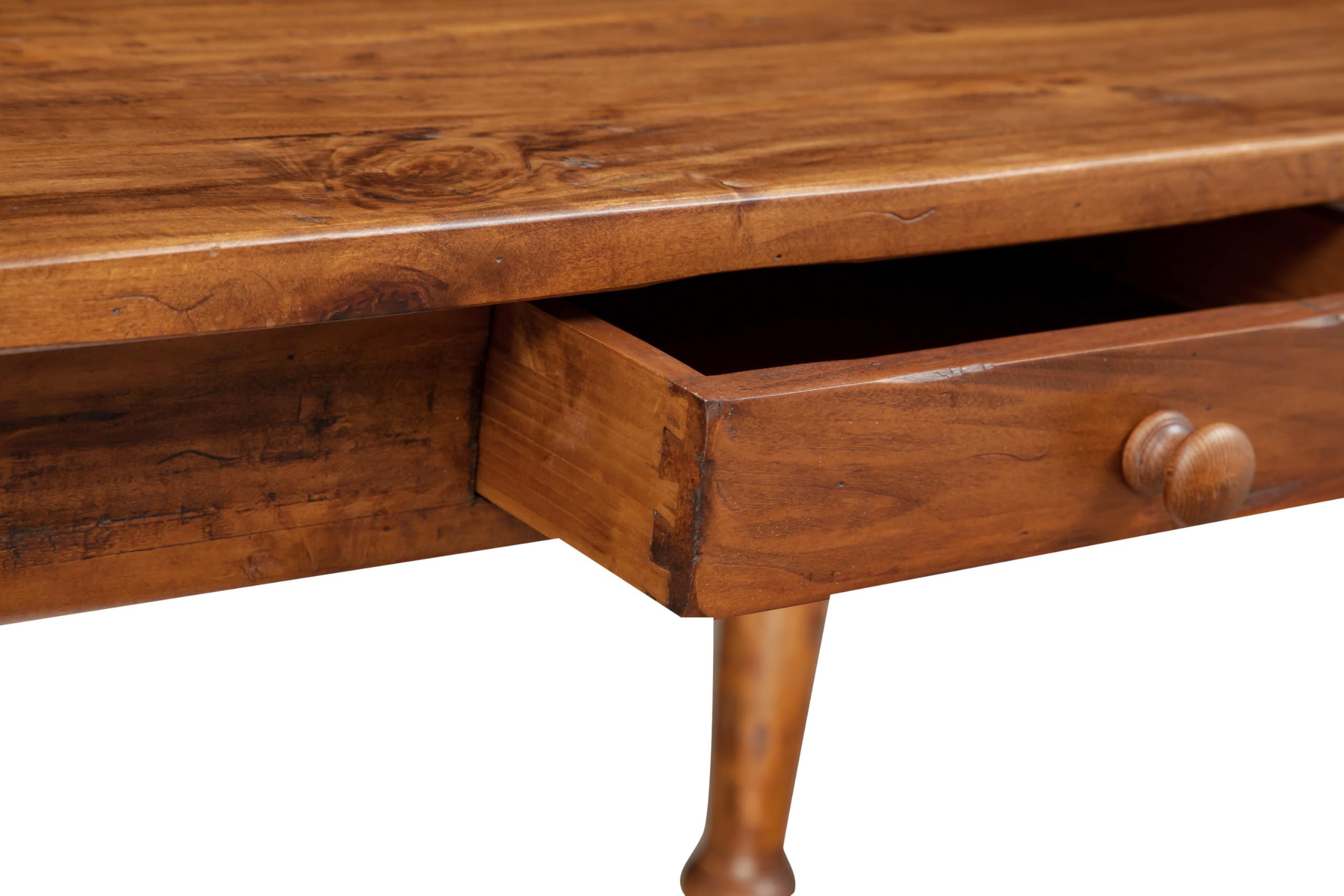 Biscottini Tavolo da cucina 120x80x80 cm Made in Italy | Scrivania vintage con cassetto | Tavolo legno massello di tiglio | Tavolo scrivania legno | Tavolo da pranzo per interni ed esterni Shabby