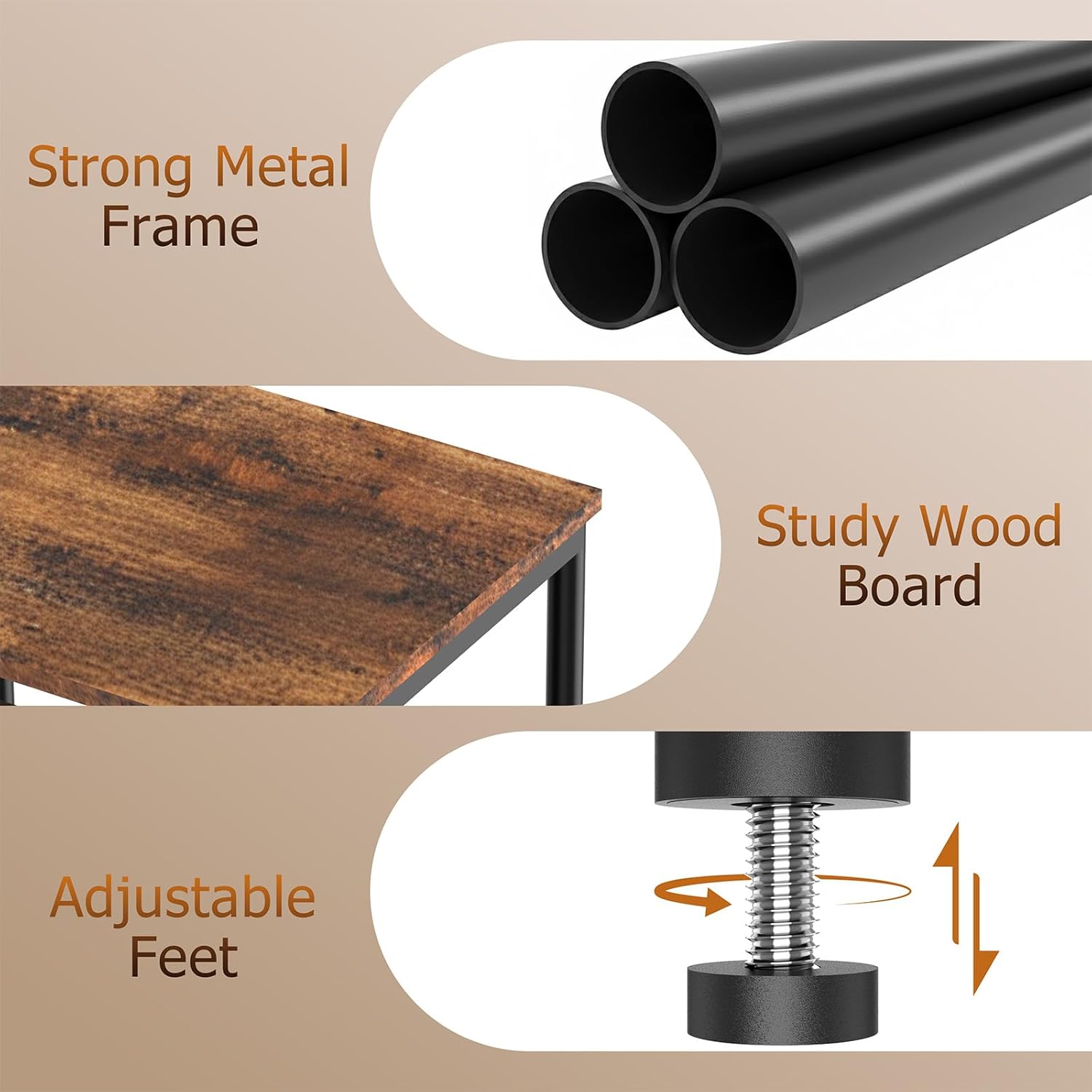 Small Narrow Side Table,Slim End Table with Storage Pockets for Small Spaces,Living Room,Bedroom,Sofa Couch,Office,Skinny Nightstands with 2 Tiers Open Storage,Rustic Brown