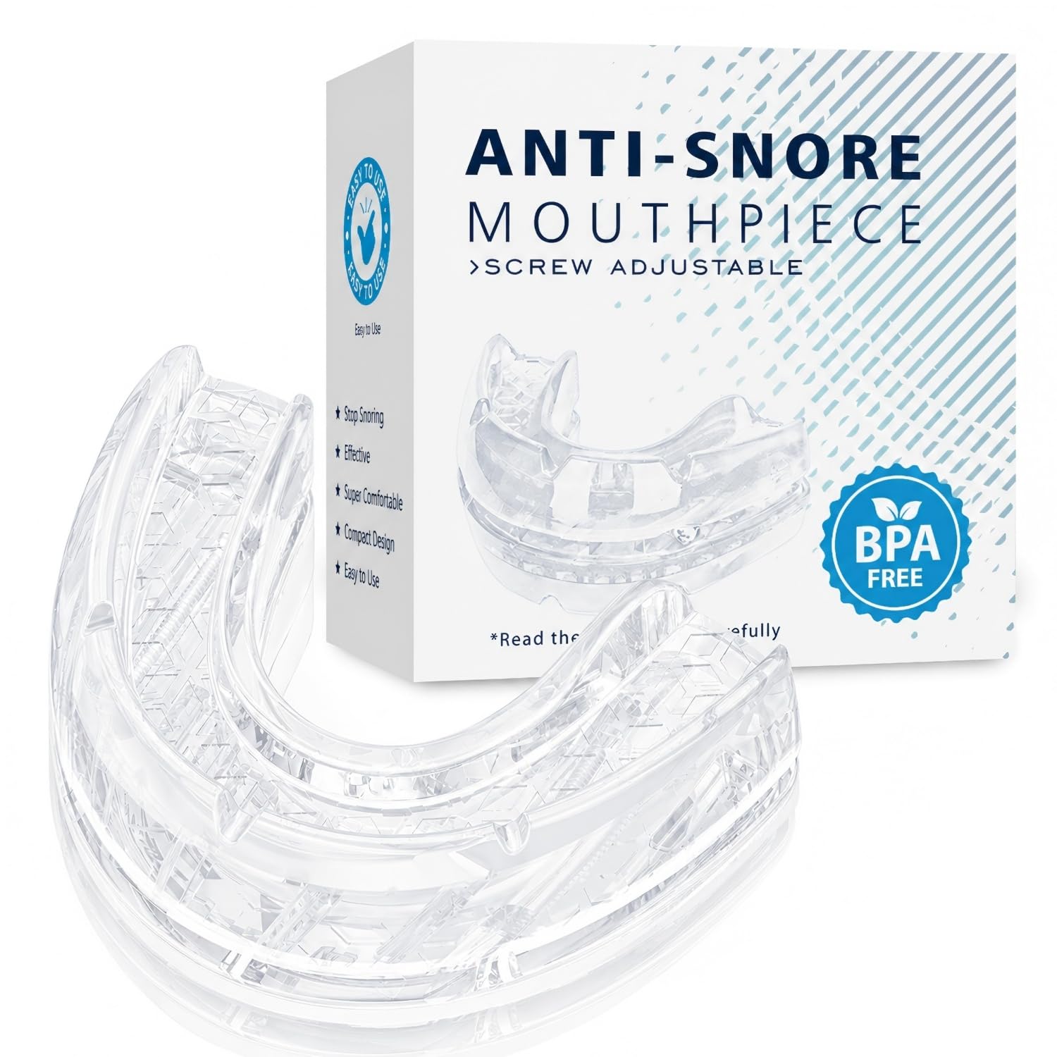 Schnarchstopper Anti Schnarch, Schnarchschiene– Ergonomisch, Effektiv Gegen Schnarchen, Anti-Snoring Mouth Guard, Verbessert Schlafqualität für Männer und Frauen (Weiß)