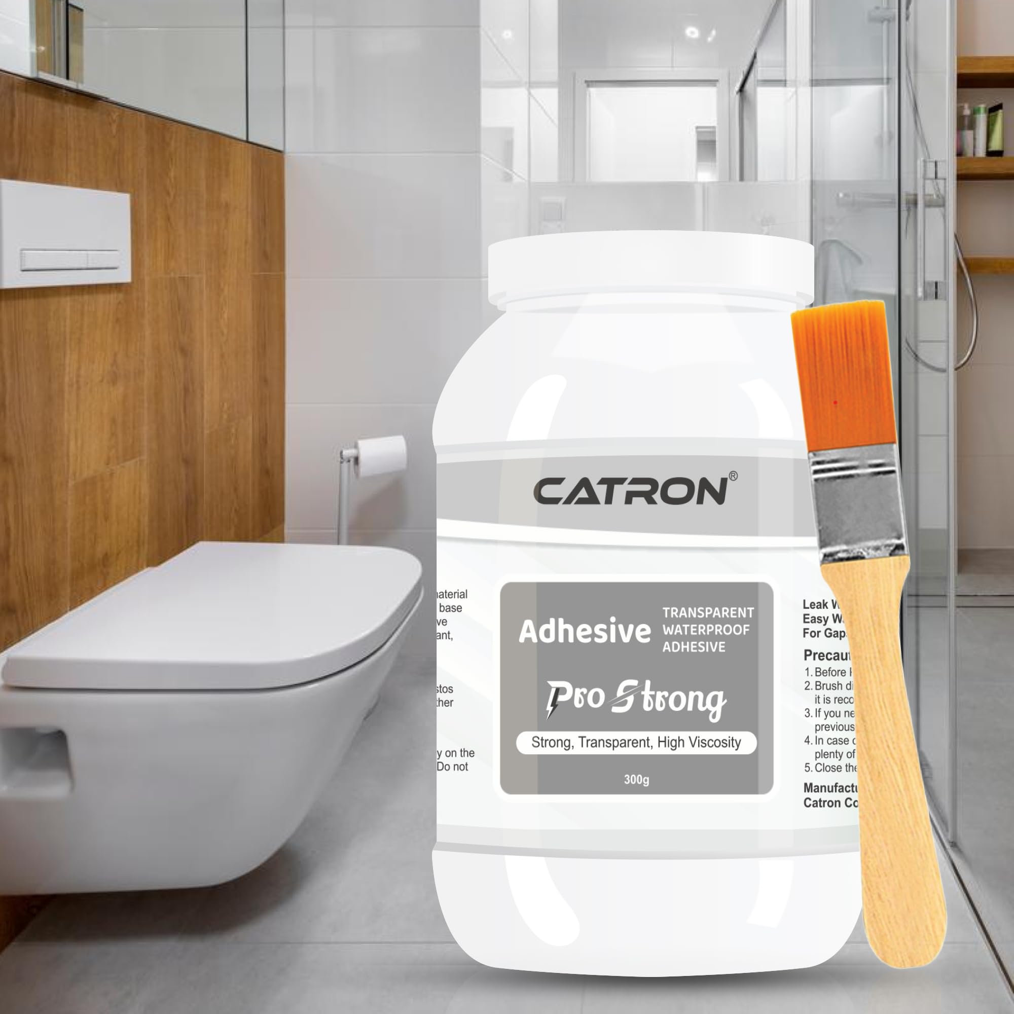 Catron Crack Seal Glue with Brush | 300 gm Transparent Waterproof Epoxy Resis Pro Strong for Roof water Leakage, Glass Waterproofing, Pipes, Walls Cracks, Tiles (B0D3DXZRYV) Amazon Price History, Amazon Price Tracker