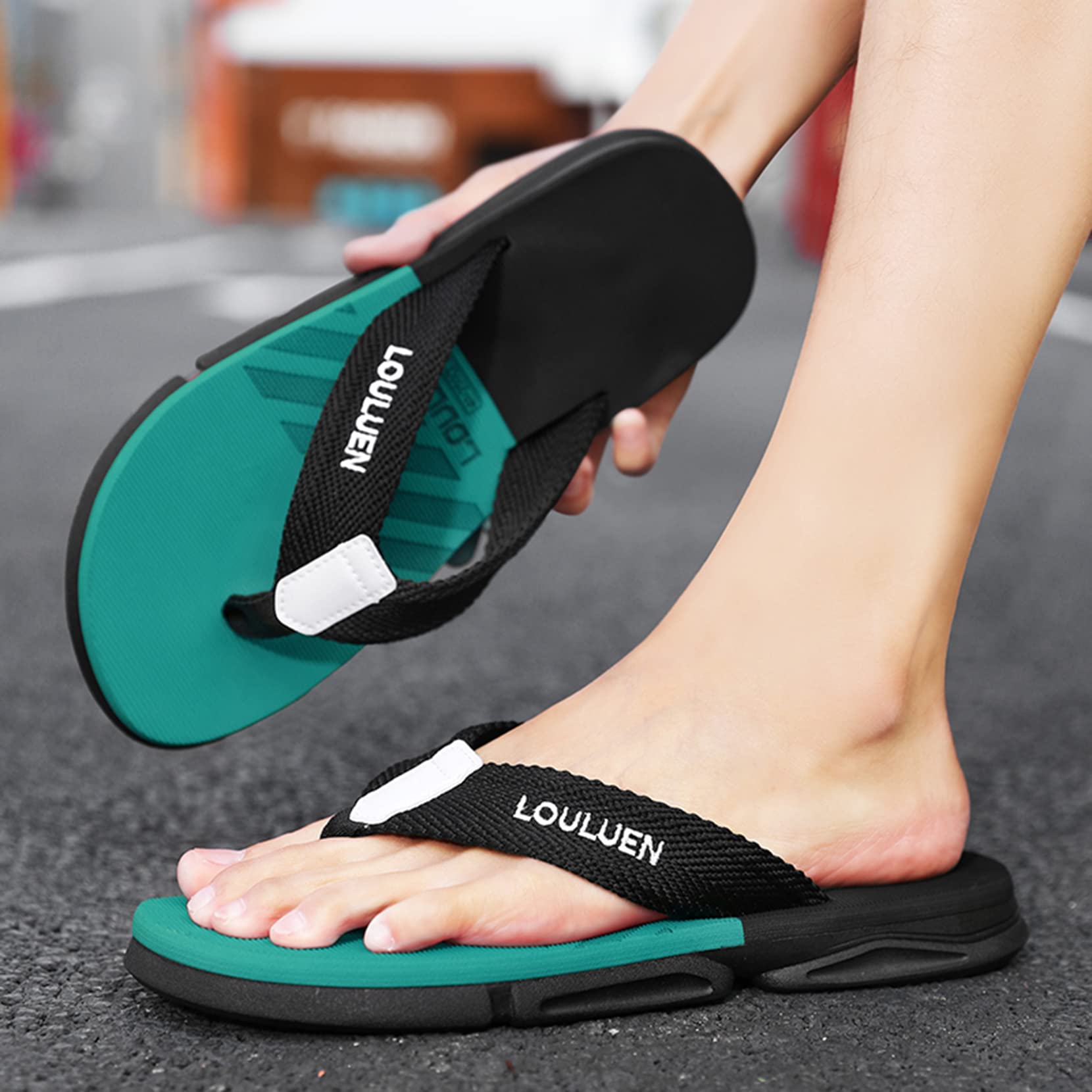 Klapki Kobiety Mężczyźni Sandały na palec Wsparcie Łuk Lato Plaża Sandały Basen Ortopedyczne Flip Flop Antypoślizgowe Wygodne buty do chodzenia Unisex Dorosły 35-44 EU