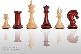 The House of Staunton - The Milan Luxury Chess Set - Pieces Only - 4.4" King - Blood Rosewood