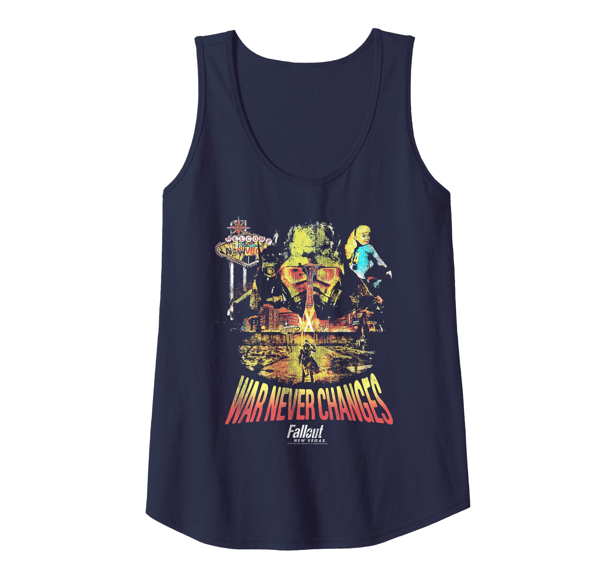 Fallout Video Game New Vegas War Never Changes Collage Tank Top