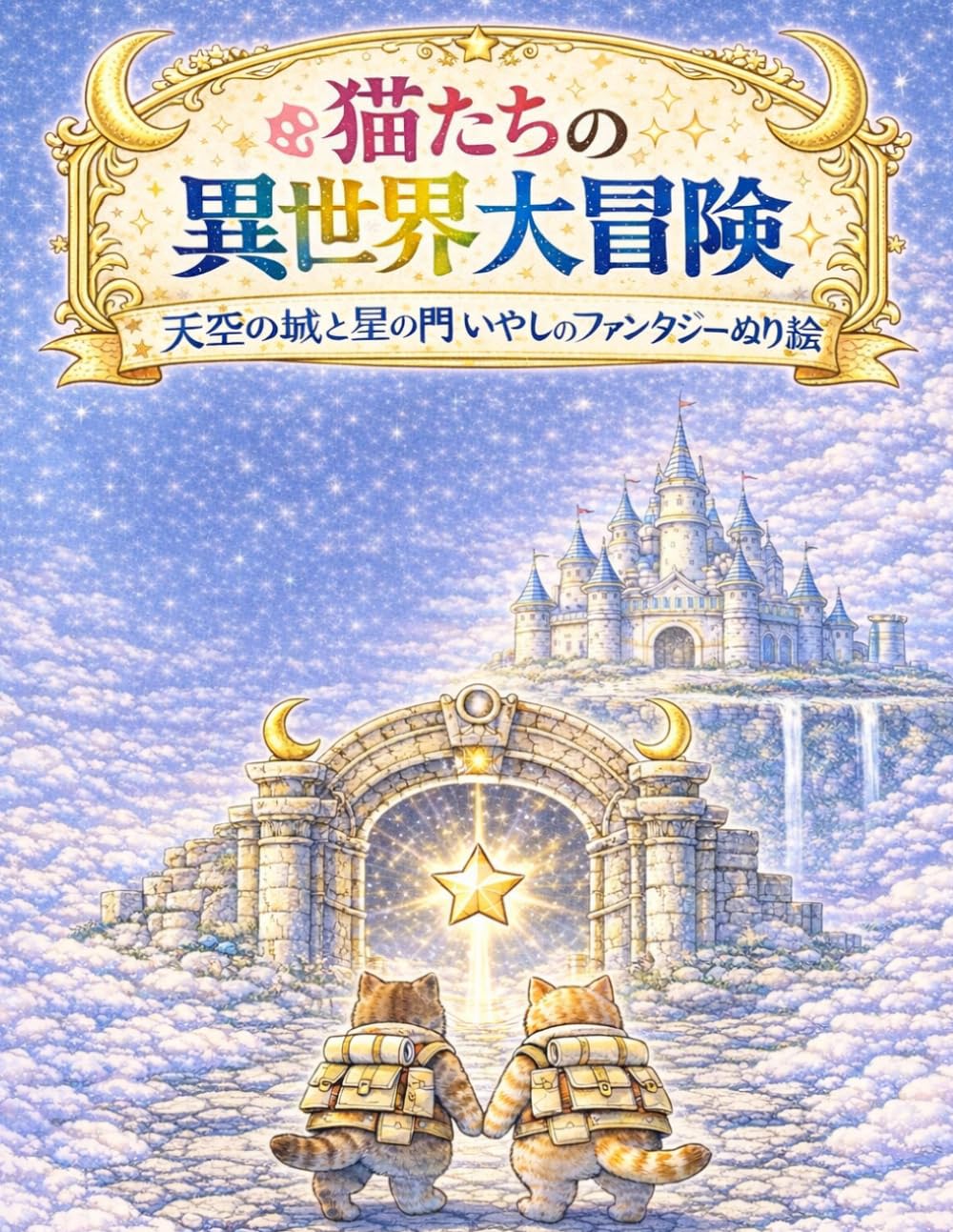 猫たちの異世界大冒険: 天空の城と星の門　いやしのファンタジーぬり絵