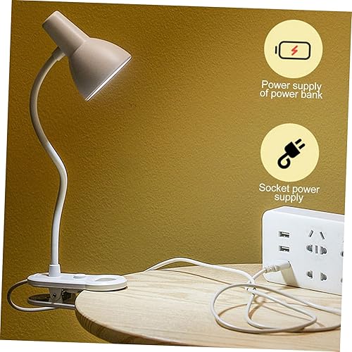 Miniatura 4 de DOITOOL Lámpara de escritorio para dormitorio universitario, suministro de iluminación nocturna, luz decorativa, simple y delicada, abrazadera de