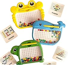 SHAKTISM Magnetic Drawing Board with Pen and Beads, Educational Toy for Kids 3+ Years, Interactive Learning