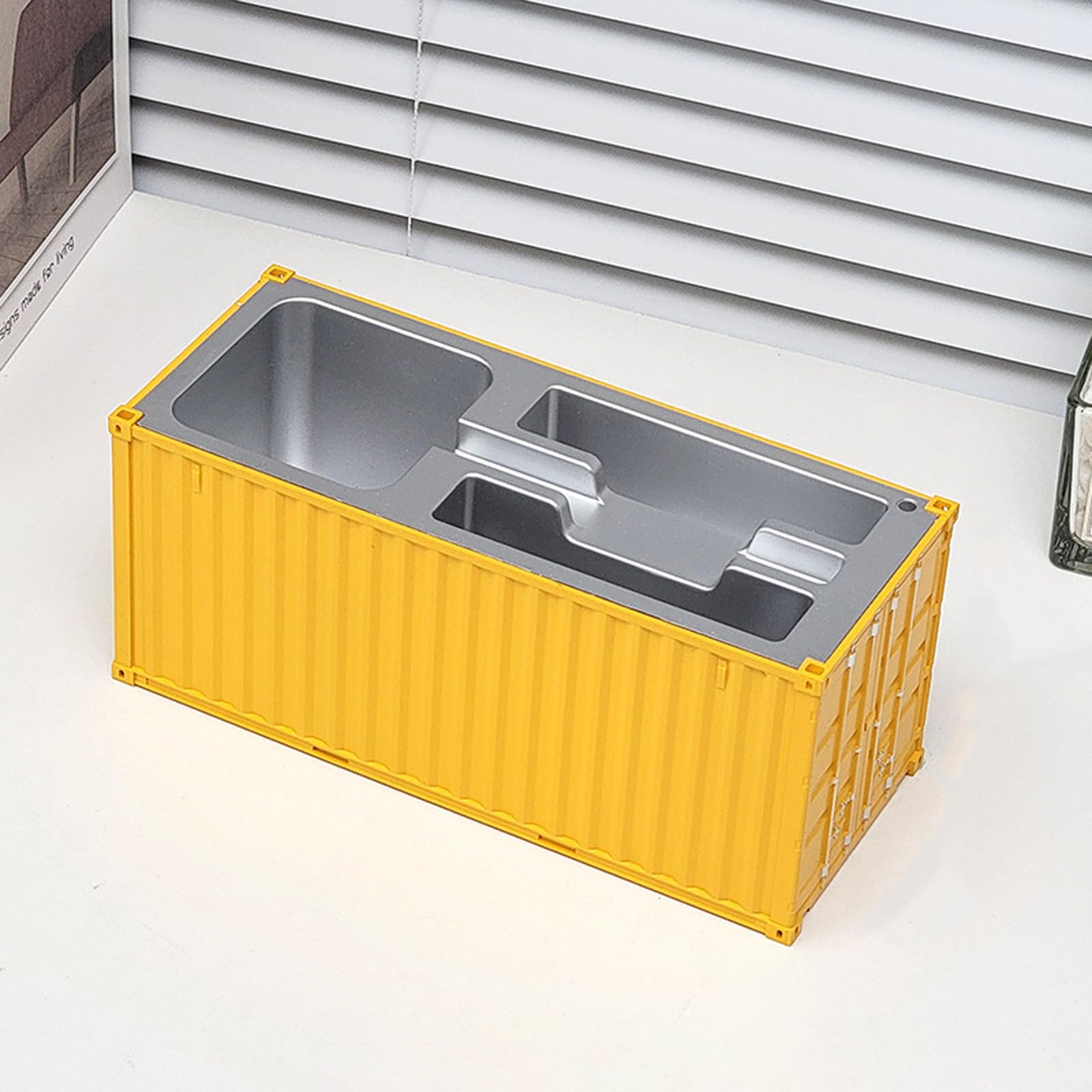 Organizer da scrivania multifunzione con porta biglietti da visita, supporto per telefono, contenitore per spedizioni, scatola immagazzinaggio, organizer per penne per portapenne da ufficio