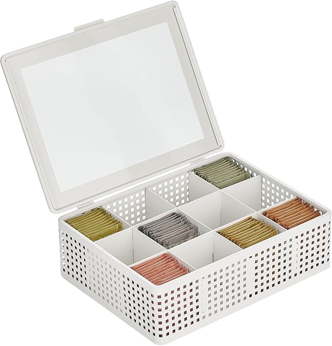 mDesign Nate Home by Nate Berkus Perforated Metal Tea Bag