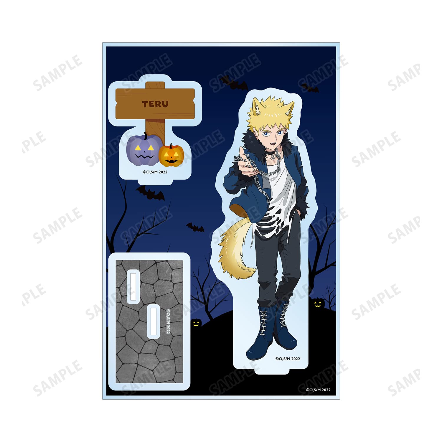モブサイコ100 mobpsycho100 花沢輝気 ハロウィン アクリルバッジ モブサイコ100 Ⅲ - 描き下ろしイラスト 花沢輝気 ハロウィンver