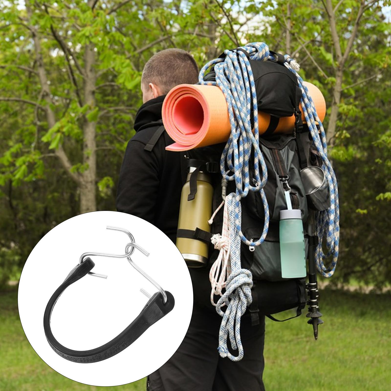 Mikikit 10 Correas de Equipaje de Goma Ajustables Diseño Versátil y Tensión Regulable para Viaje y Transporte Seguro