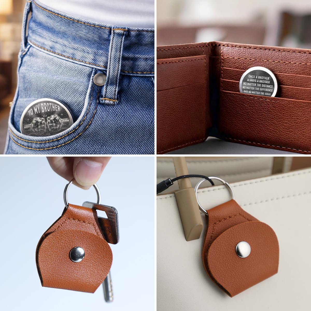 Pawfect House Custom Pocket Hug For Brothers, Personalized Pocket Hug Token, Appreciation Brother Gifts, Sentimental Keepsake