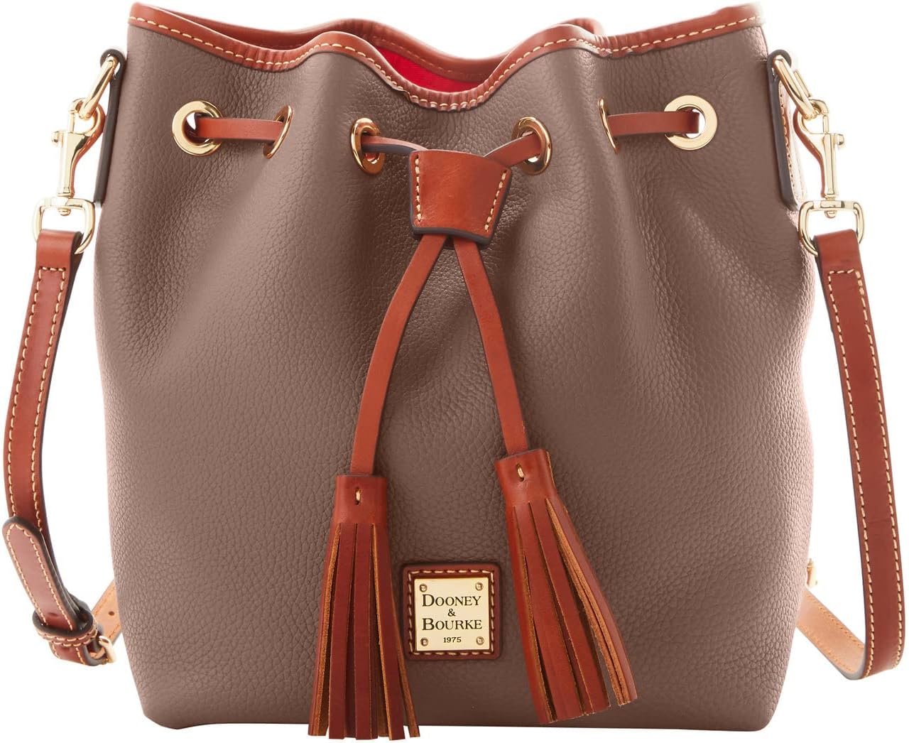 Dooney & Bourke Crossbody Bucket Bags for Women, Pebble Grain Leather Aimee Crossbody Drawstring Purse Dooney & Bourke Crossbody Bucket Bags for Women, Pebble Grain Leather Aimee Crossbody Drawstring Purse