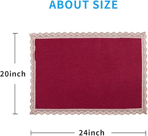 Miniatura 6 de MINJIATEX Juego de 2 fundas para brazos de sofá, fundas de encaje antideslizante para reposabrazos de sofá, fundas lavables para sala de estar,