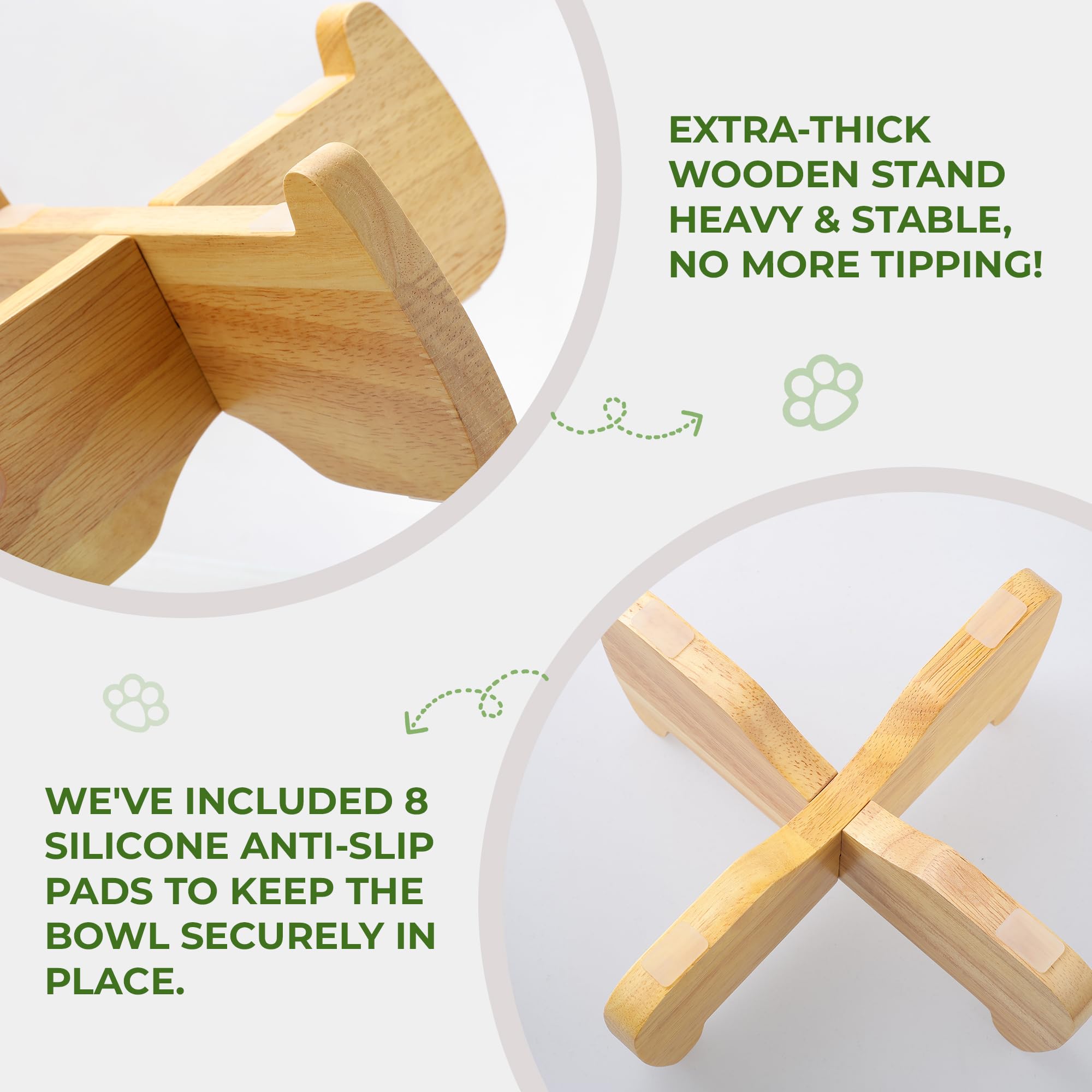 Gamelle Anti Glouton Chat Surélevée avec Support, 16 cm Large, Peu Profond Gamelle Anti-Glouton Chat Céramique pour Croquettes et Pâtée,Réduit Les Vomissements,Lavable au Lave-Vaisselle(2 Pack)