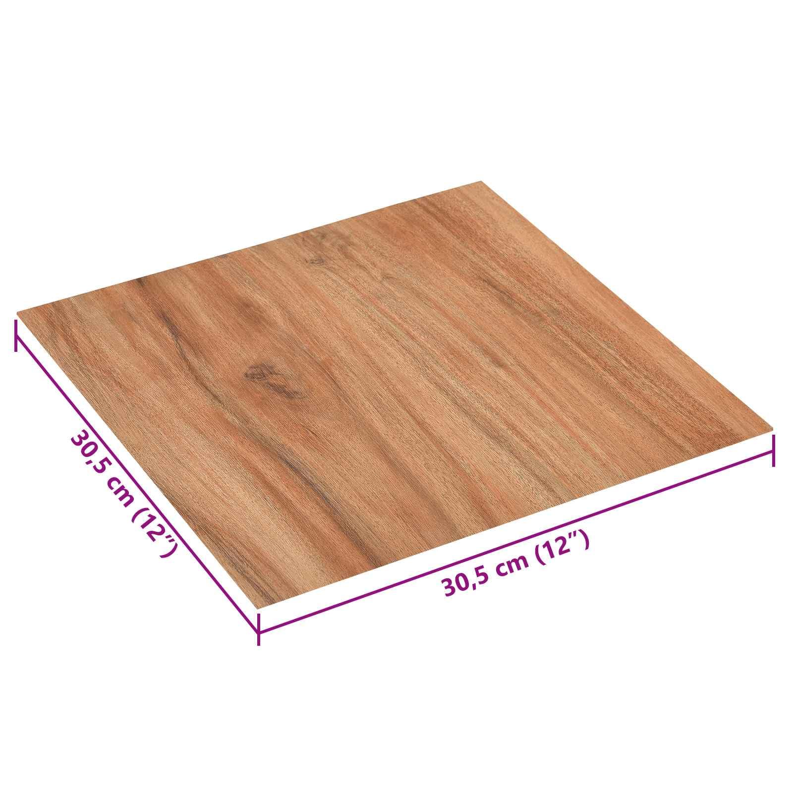 Lot de 20 planches de sol autocollantes en PVC - 30,5 x 30,5 cm - Carrées - Pour stratifié, vinyle, parquet, salon, cuisine, salle de bain - Découpe facile et design antidérapant
