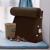 Vista 120 de Triangular Reading Pillow Wedge Headboard Back Support Pillow for Sitting up in Bed Daybed Bolster Backrest Couch Sofa Corner Cushion Medium Velvet