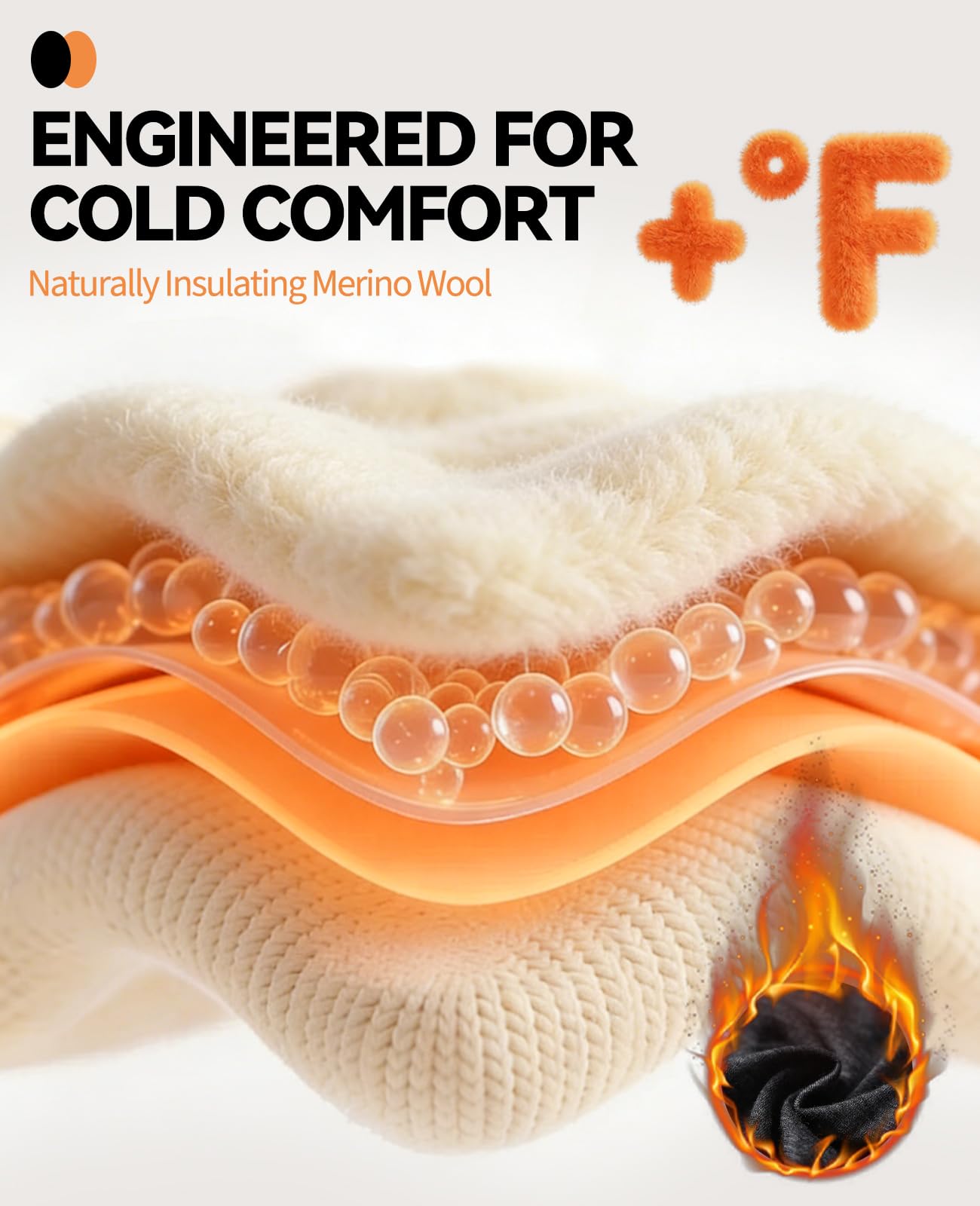 Merino Protect 100% sous Vetement Merinos Homme Pantalon Thermique Épais Doux Long sous-Vêtements pour Randonnée Safari