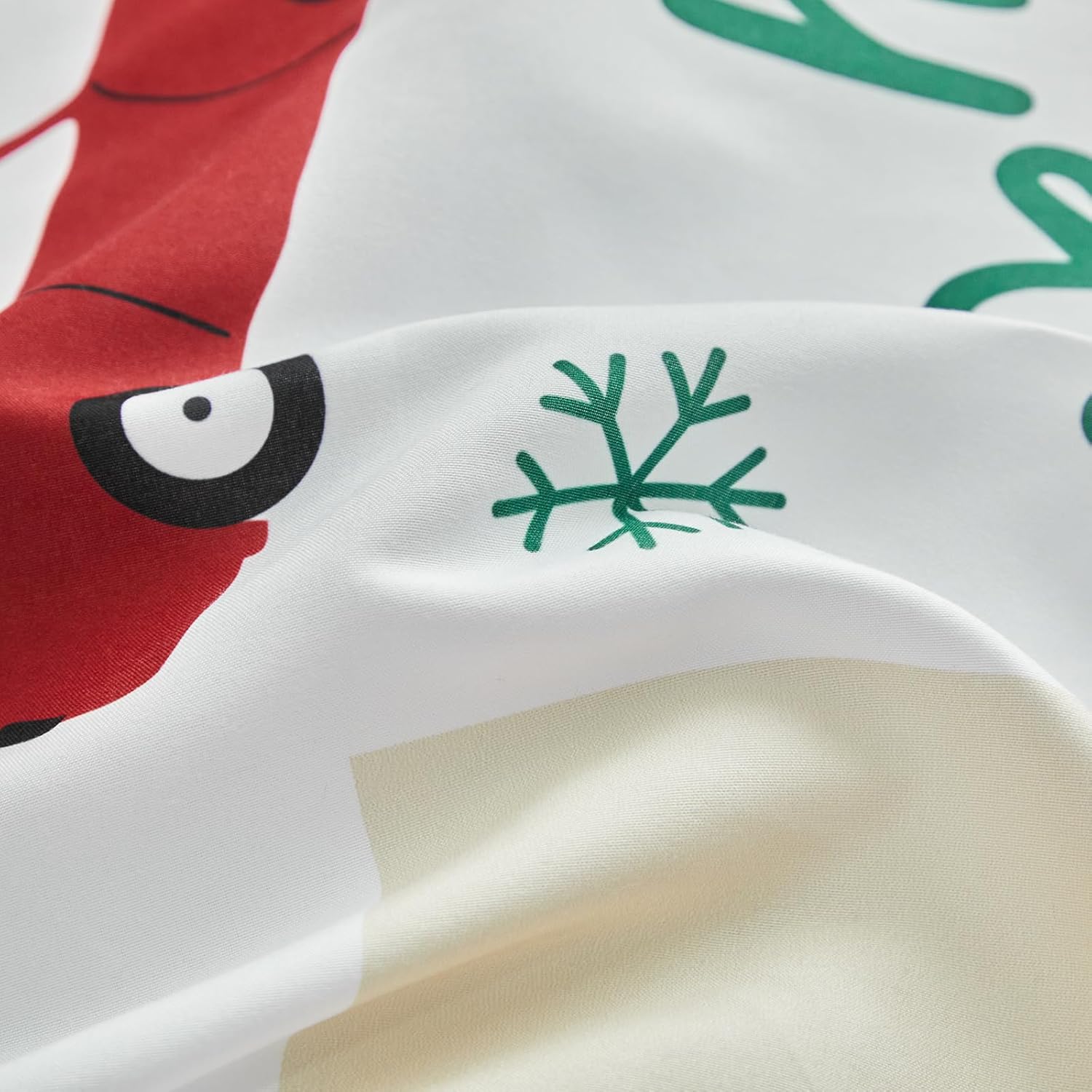 Christmas Red Crib Bedding Set 3 Pieces New Year Style Quilted Plaid Comforter with Fitted Sheet and Bed Skirt - Cute Snowman House Deer Red Gray Design Baby Crib Bed Set