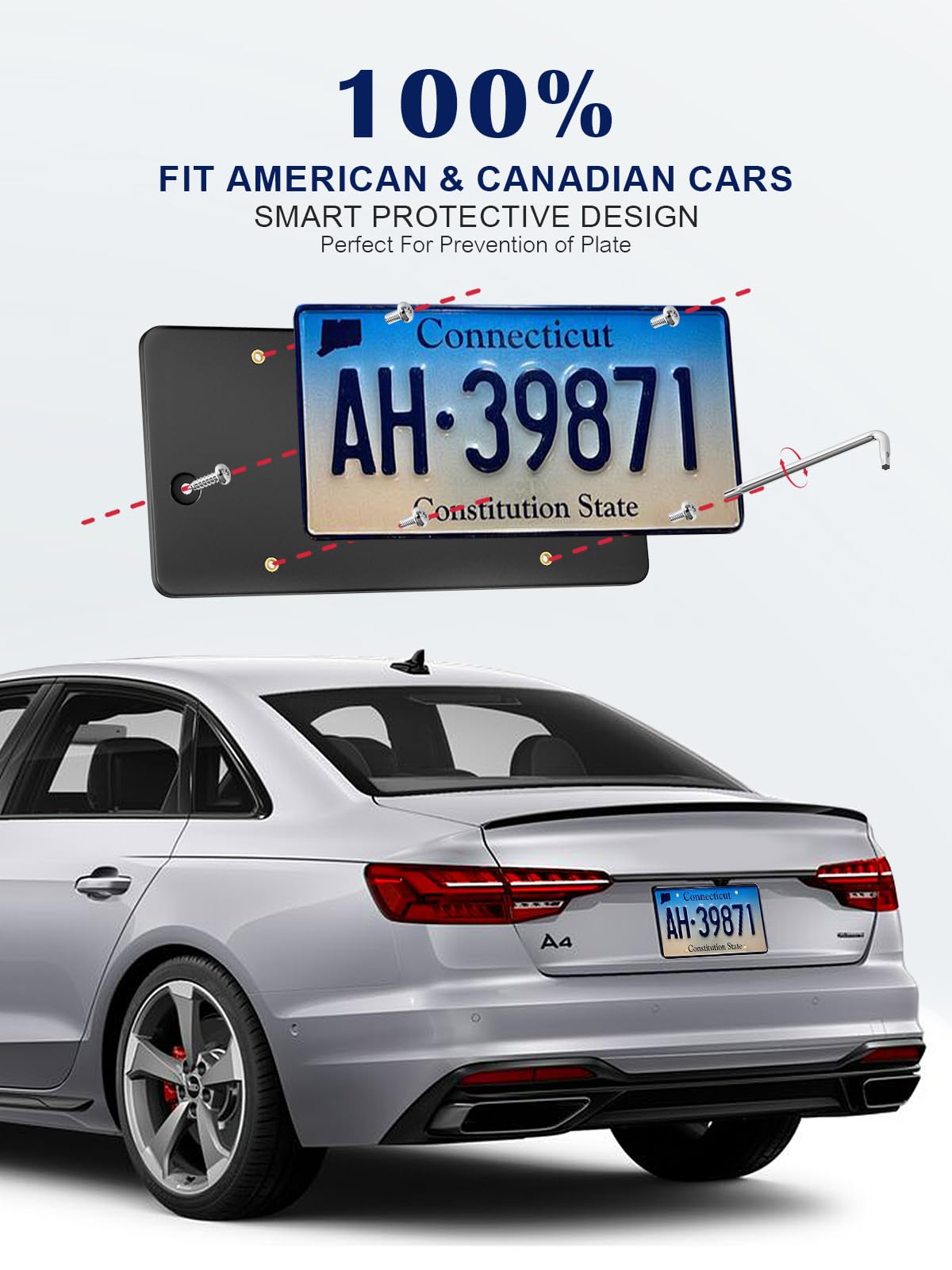 Rear License Plate Bracket Holder for Audi A3 A4 A5 Togo