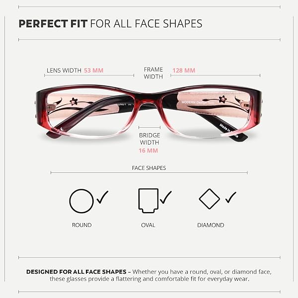 Kaylee Lunettes de Lecture pour Femme, Lunettes Loupe Femme - 5