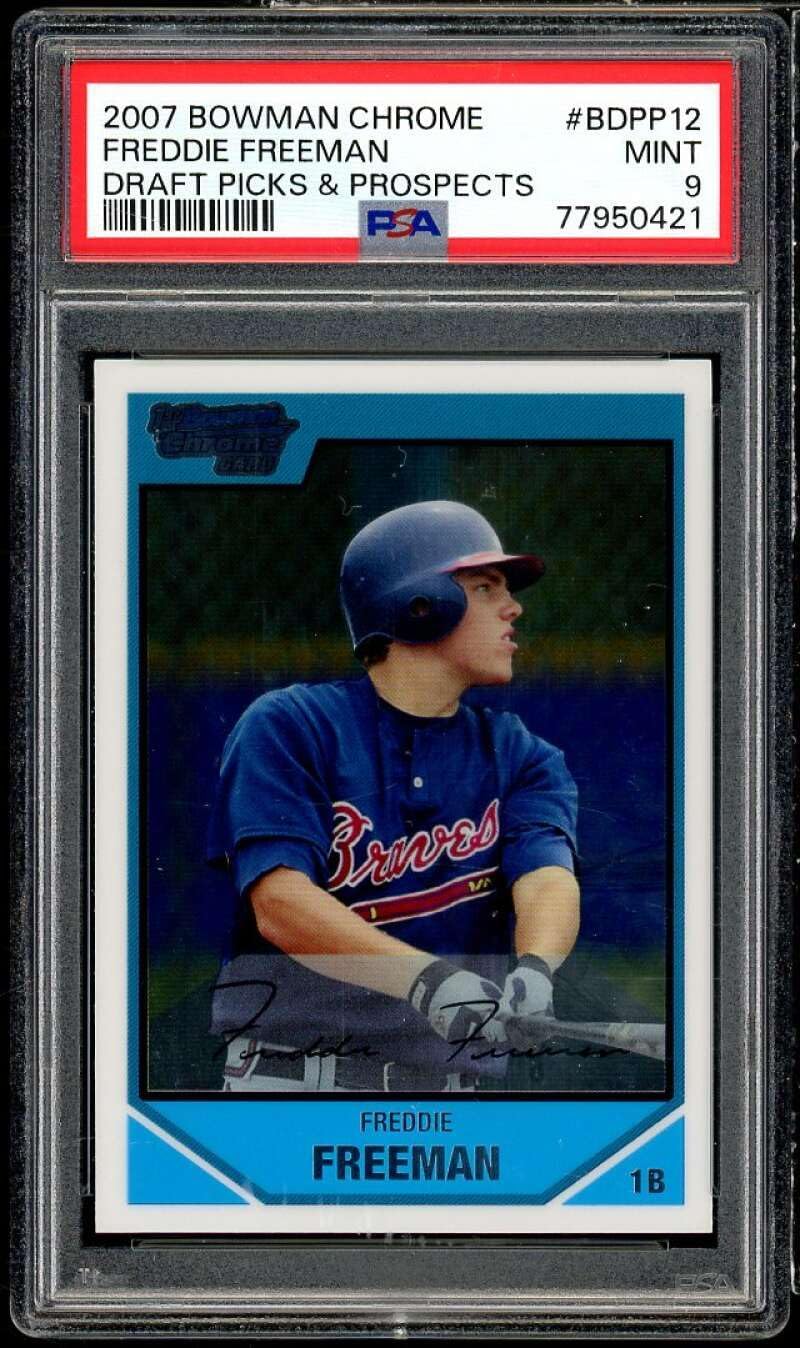 Freddie Freeman Rookie Card 2007 Bowman Chrome Draft Picks Prospects #12