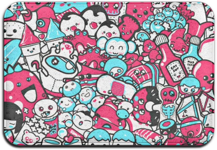 Cute Skull Pattern Home Doormat Floor Mat 4060 Non-slip