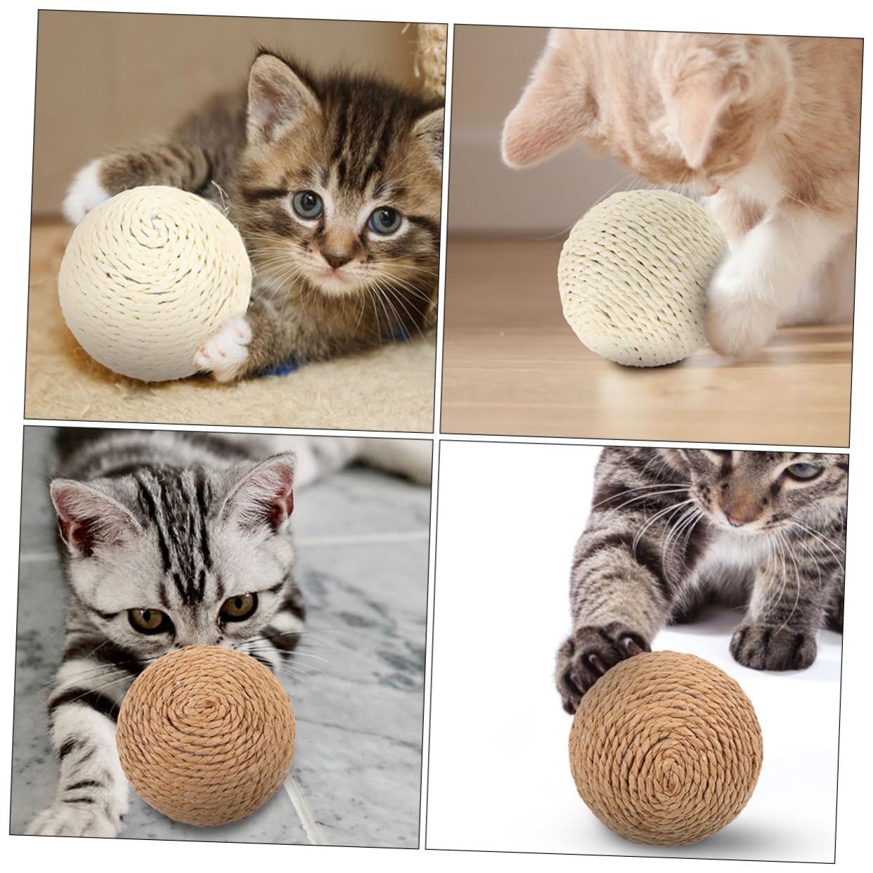INOOMP 6stücke Interaktive Katzenbälle Für Drinnen Spielzeug Für Katzen Mit Geräuschen Für Training Und Beschäftigung Fördert Krallenpflege Und Langeweile