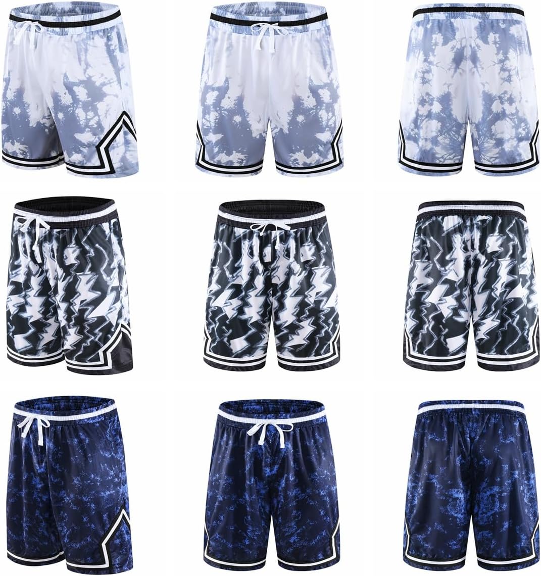 Mens Basketball Athletic Shorts with Zip Pockets Mesh Workout Active Performance Gym Shorts - Image 3